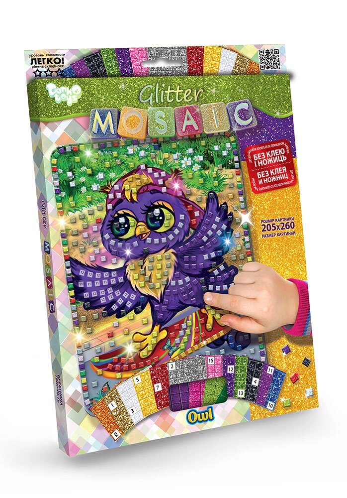 Мозаїка блискуча 3-тя серія Owl, DankoToys (10) від компанії Канц Плюс - фото 1