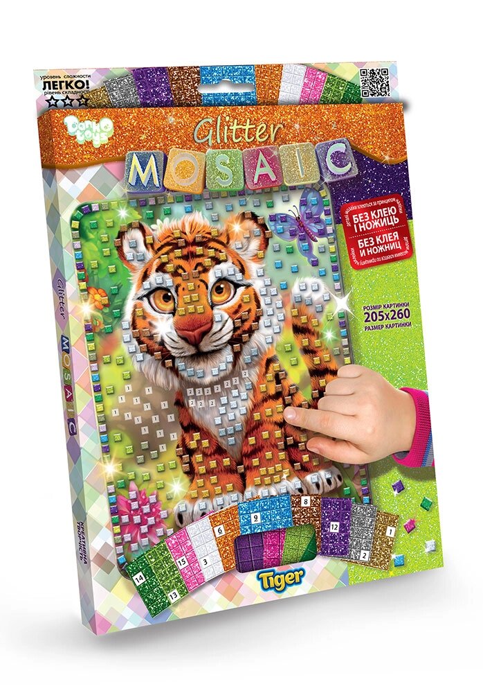 Мозаїка блискуча 3-тя серія Tiger, DankoToys (10) від компанії Канц Плюс - фото 1