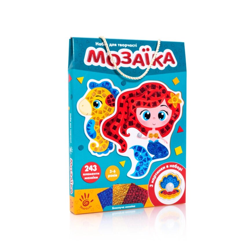 Набір для творчості "Блискуча  мозаїка. Русалонька" Vladi Toys від компанії Канц Плюс - фото 1