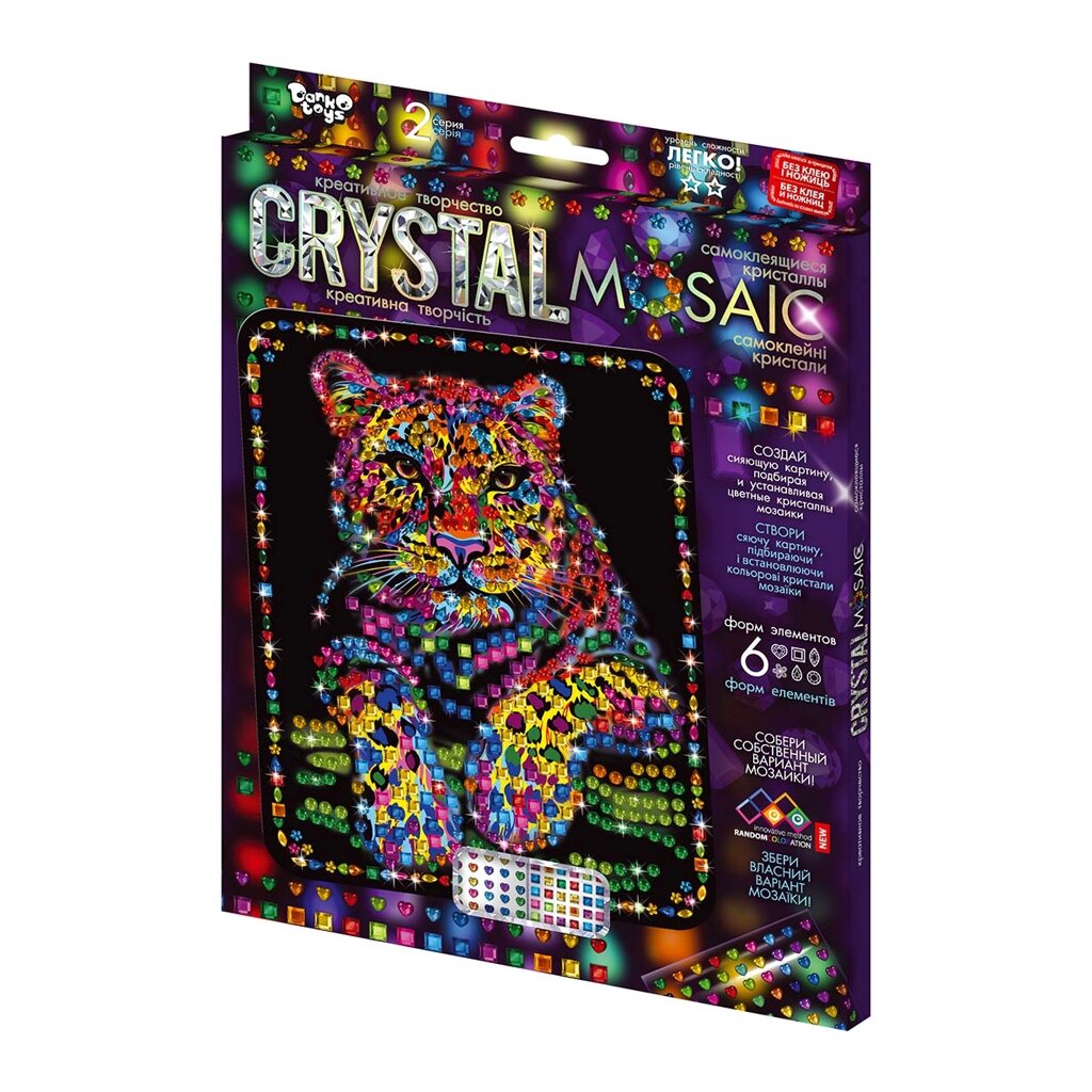 Набір для творчості Crystal mosaic 2-га серія Левиця, DankoToys (10) від компанії Канц Плюс - фото 1