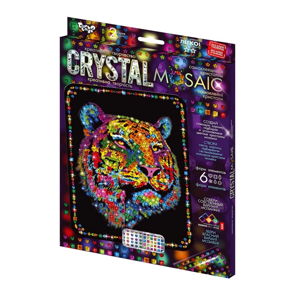 Набір для творчості Crystal mosaic 2-га серія Тигр, DankoToys (10) від компанії Канц Плюс - фото 1