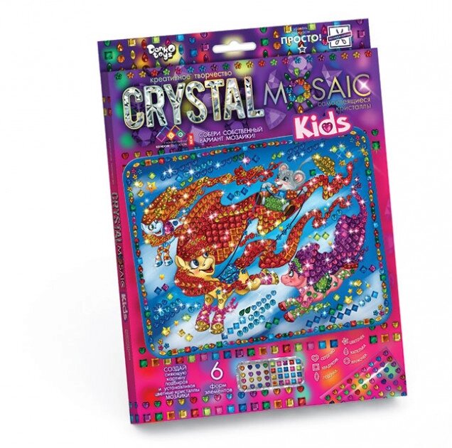 Набір для творчості Crystal mosaic kids Поні летаючі, DankoToys (10) від компанії Канц Плюс - фото 1