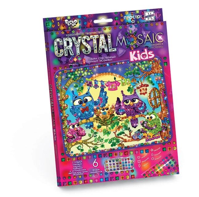 Набір для творчості Crystal mosaic kids Сови, DankoToys (10) від компанії Канц Плюс - фото 1