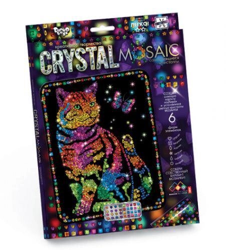 Набір для творчості Crystal mosaic Кіт і метелик, DankoToys (10) від компанії Канц Плюс - фото 1