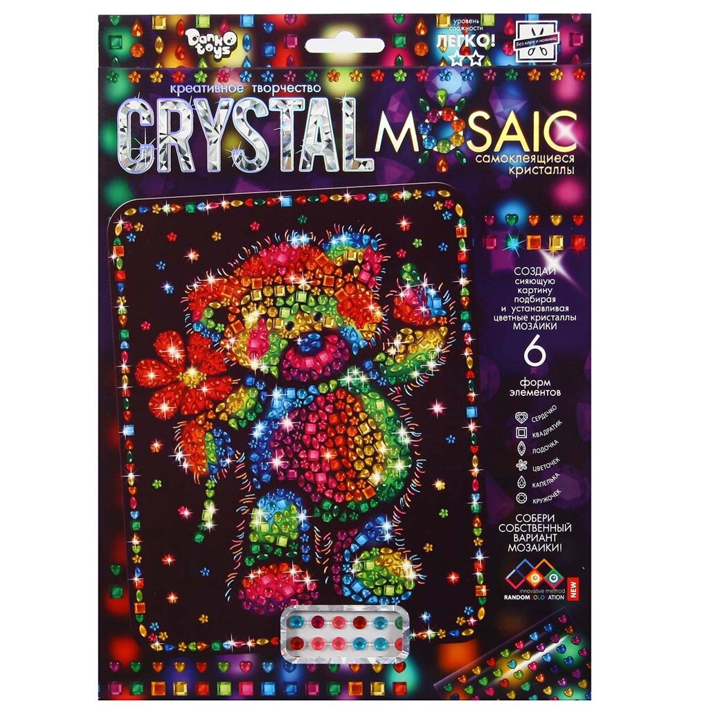 Набір для творчості Crystal mosaic Ведмежа, DankoToys (10) від компанії Канц Плюс - фото 1