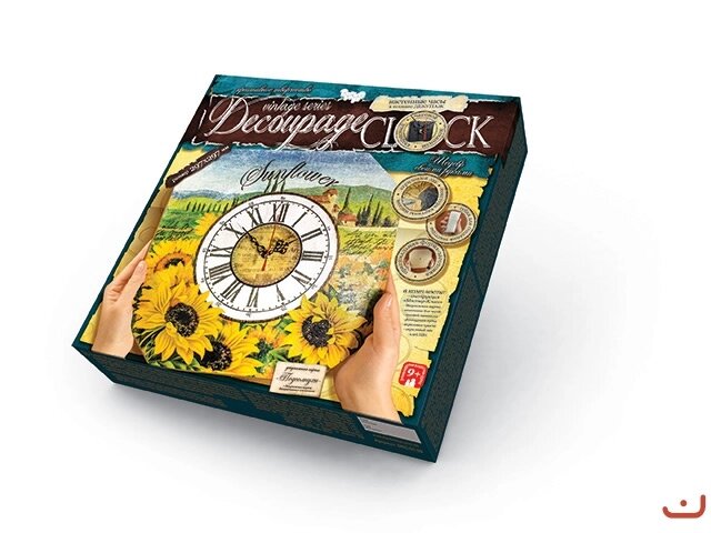 Набір для творчості Decoupage clock ГОДИННИК Соняшники, DankoToys (10) від компанії Канц Плюс - фото 1