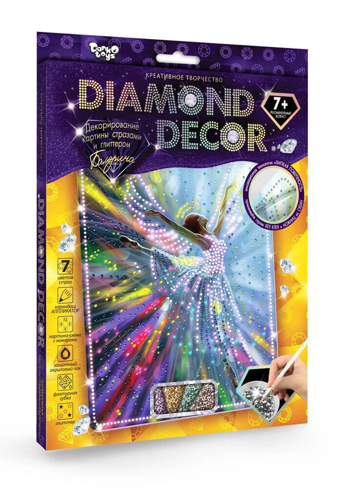 Набір для творчості Diamond decor Балерина, DankoToys від компанії Канц Плюс - фото 1