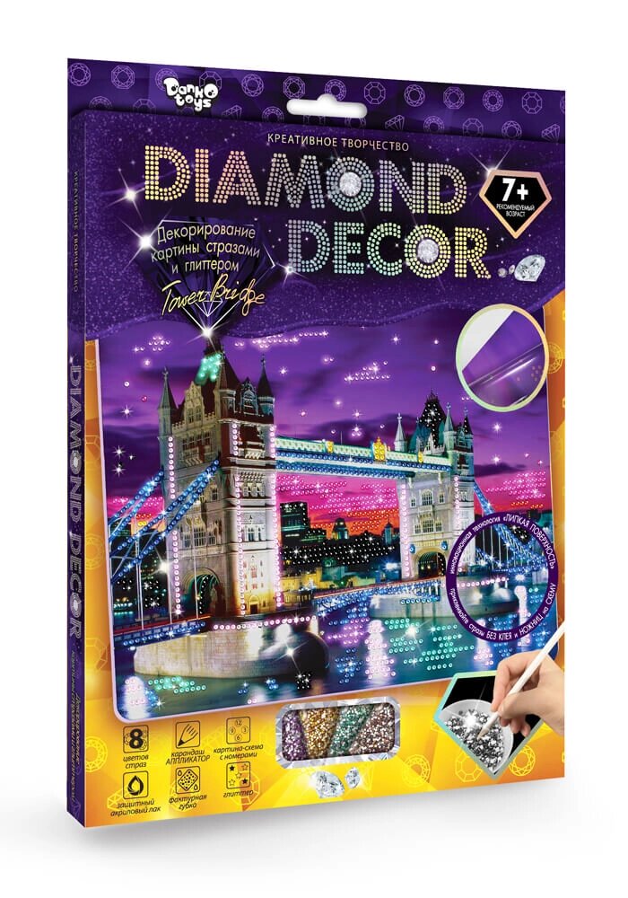 Набір для творчості Diamond decor Tower Bridge, DankoToys від компанії Канц Плюс - фото 1