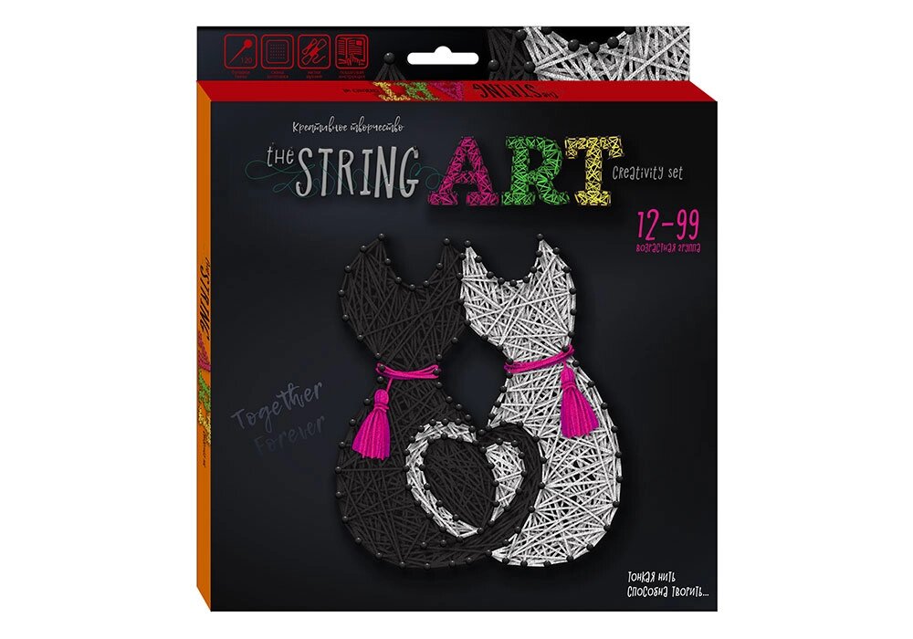 Набір для творчості The String Art Коти, DankoToys (12) від компанії Канц Плюс - фото 1