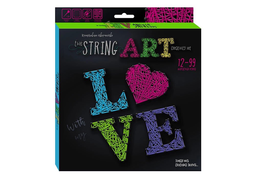 Набір для творчості The String Art Love, DankoToys (12) від компанії Канц Плюс - фото 1