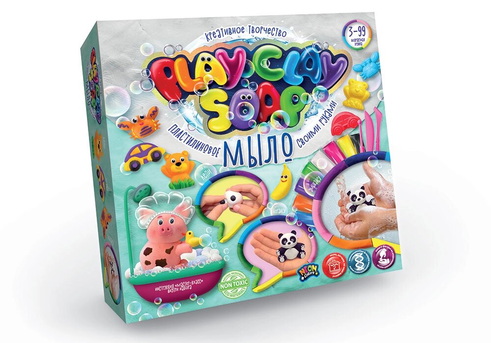 Набір Play clay soap 8 кол Пластилінове мило-2, DankoToys (6) від компанії Канц Плюс - фото 1