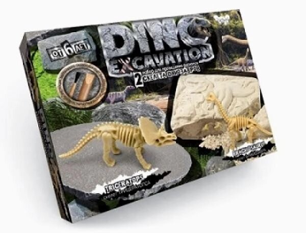 Набір розкопок Dino Excavation Динозаврики-4, укр. DankoToys (6) від компанії Канц Плюс - фото 1