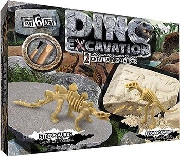 Набір розкопок Dino Excavation Динозаврики-6, укр. DankoToys (6) від компанії Канц Плюс - фото 1