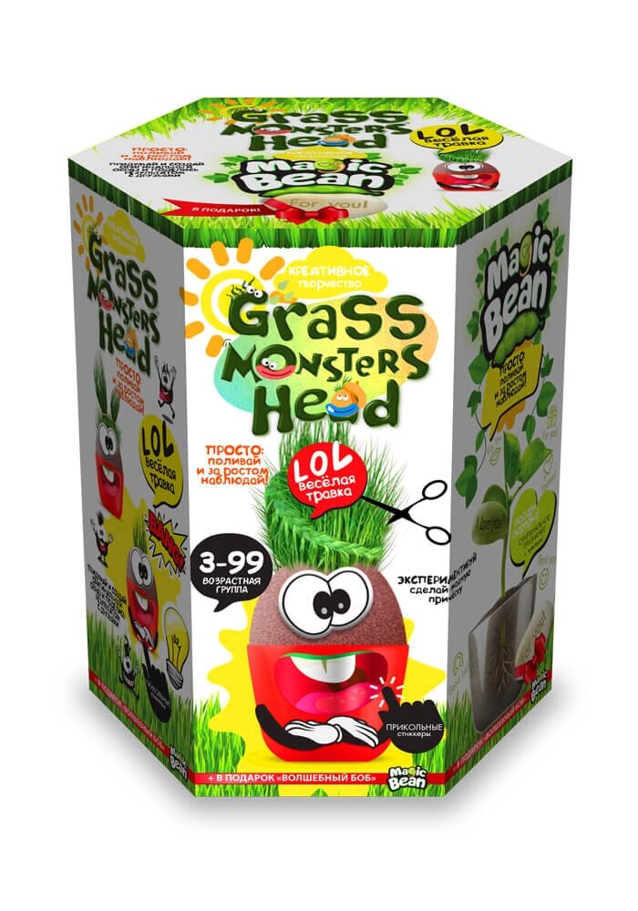 Набір Вирости вихованця Grass Monster Head-4, DankoToys (8) від компанії Канц Плюс - фото 1