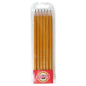Набір олівців різної твердості 2H-2B (6шт) К-І-Н