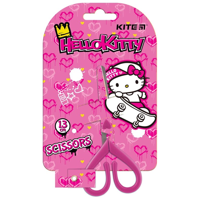 Ножиці дитячі 13 см Hello Kitty з мал. на лезі Kite від компанії Канц Плюс - фото 1