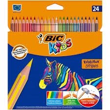 Олiвцi 24 кольорів Evolution stripes BIC від компанії Канц Плюс - фото 1