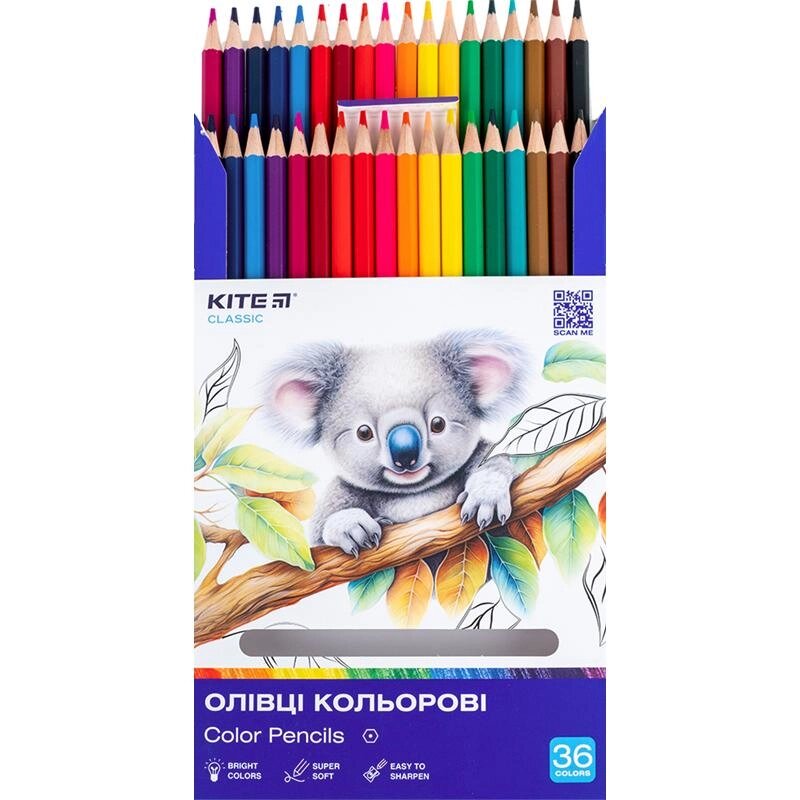 Олівці 36 кольорів Classic Kite від компанії Канц Плюс - фото 1