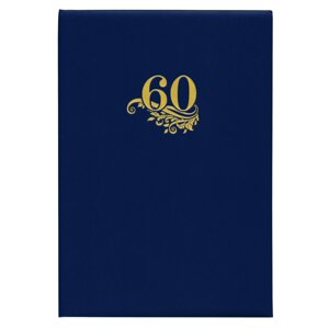 Папка адресна А4 60 років, бумвініл, синій, Поліграфіст