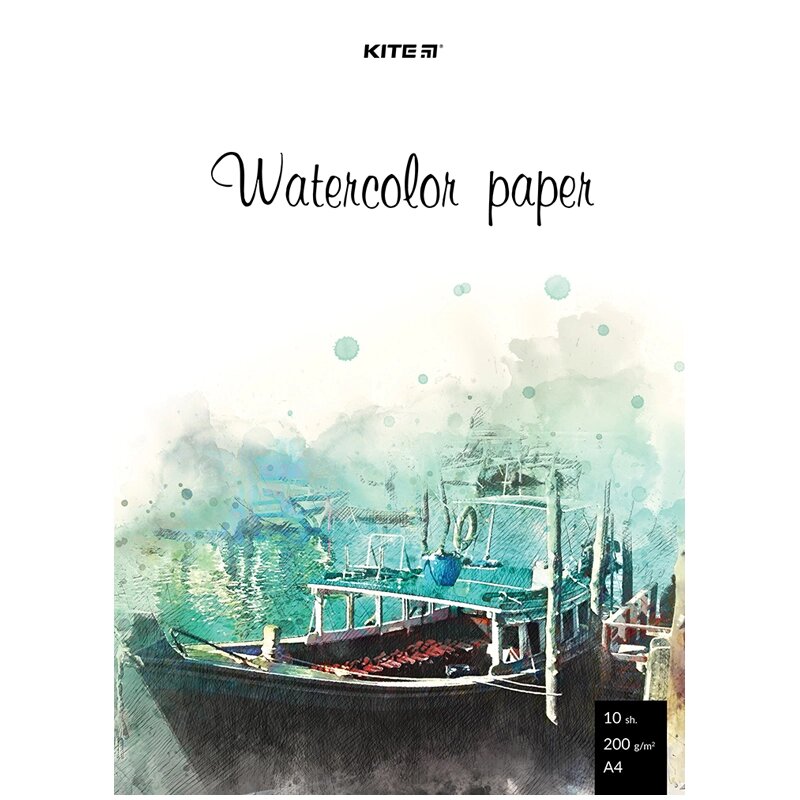 Папка для акварелі А4 10 арк 200 г/м Kite від компанії Канц Плюс - фото 1