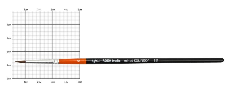 Пензель колонок круглій 311 № 0 к. Р. ROSA Studio від компанії Канц Плюс - фото 1