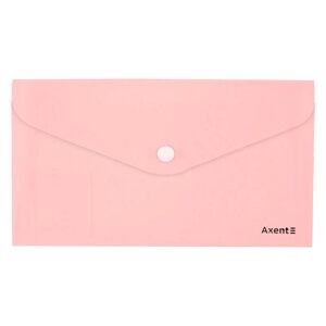 Папка-конверт на кнопці DL Pastelini рожева, Axent (12)