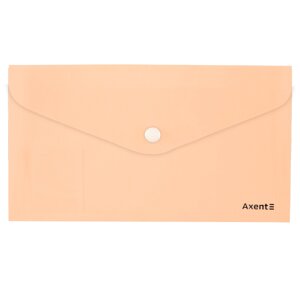Папка-конверт на кнопці DL Pastelini персикова, Axent (12)