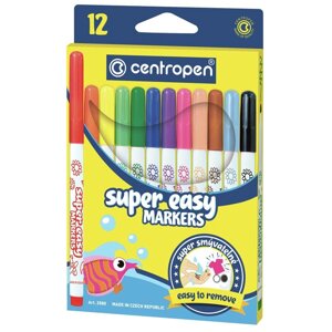 Фломастери 12кол SUPER EASY Centropen