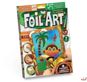 Аплікація кольоровою фольгою Foil Art Мавпочка, DankoToys (20)