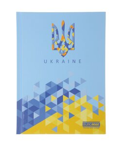 Блокнот А5 96 арк UKRAINE кл тв обкл глян лам блакитний Buromax