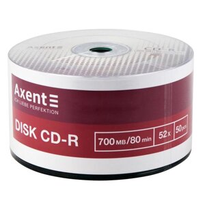 Диски CD-R 700МВ / 52х cake Axent (50)