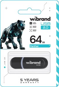 Флеш-накопичувач USB 64GB Panter series Black Wibrand