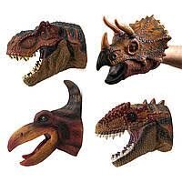 Голова динозавра на руку 4 види, гумові, 1 шт., в пакеті