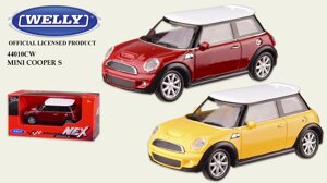 Машина метал WELLY 1:43 MINI COOPER S, 2 кольори, у кор. 13 * 6 * 5,5 см, р-р іграшки - 8.5 *