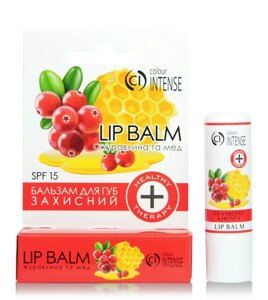 Бальзам для губ LIP BALM Healthy Therapy захисний Журавлина і Мед Colour Intense (20)