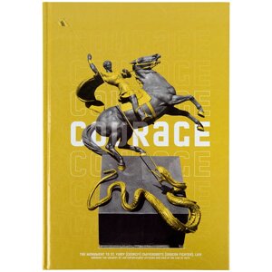 Книга записна А4 96 арк Courage кліт., жовта Axent