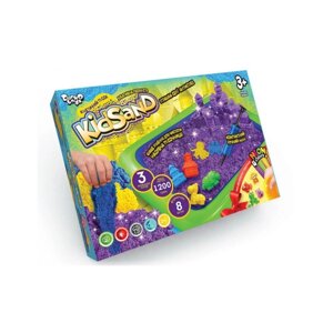 Пісок кінетичний KidSand 1200г+пісочниця, DankoToys (6)