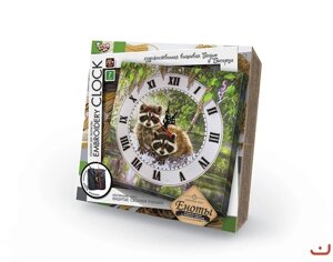 Набір для творчості Годинник Embroidery clock Єнот, DankoToys (10)