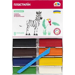 Пластилін 8 кольорів 128г Захоплення, Гамма-Н (24)