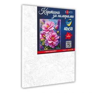 Картина за номерами на полотні в плівці 40*50см Чайна троянда Santi