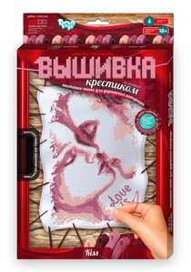 Вишивка хрестиком на розтяжці Kiss, DankoToys (10)