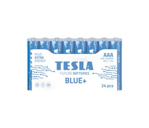 Батарейка R03 мізинчик BLUE+ TESLA сольова за 24 шт