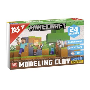 Пластилін 24 кольорів 480г Minecraft Yes