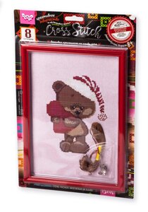 Вишивка хрестиком на канві Cross Stitch Ведмедик з сердечком, DankoToys (15)