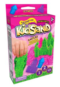 Пісок кінетичний KidSand 200 гр, коробка-1 міні Danko Toys (16)