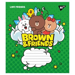 Зошит 12 клітинка Line friends Yes (25/500)