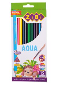 Олівці акварельні 12 кол AQUA Zibi (24)