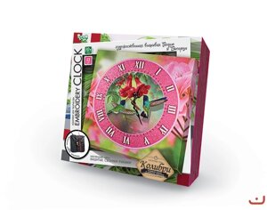 Набір для творчості Годинник Embroidery clock Колібрі, DankoToys (10)