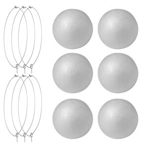 Набір пінопластових фігурок Куля 6 шт/уп. 5 см Santi