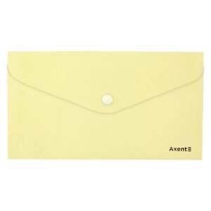 Папка-конверт на кнопці DL Pastelini жовта, Axent (12)